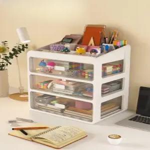 투명 미니 서랍장 책상 플라스틱 정리 수납장 데스크탑 문구 소형 잡화 보