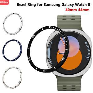 호환 갤럭시 호환 워치 8 40mm 44mm용 베젤 링 보호용 금속 프레임 프로텍터 시간/속도 눈금 커버 범퍼 액