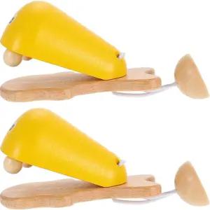 소년 창작 놀이를 위한 Uonlytech 2Pcs 나무 주물 가정용 물고기 패턴 타악기