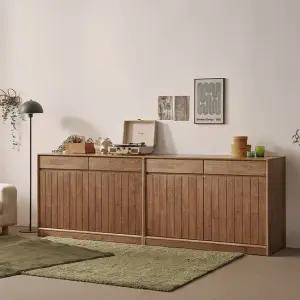 헤이즐 원목 광폭 높은 서랍 수납장 2400 세트 GM559