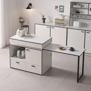 시크레 E0등급 홈바 확장형 수납 광폭 아일랜드 식탁 BCF031