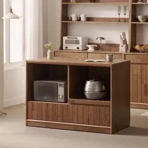 헤이즐 원목 광파오븐 아일랜드 홈바 식탁 렌지대 1200x600 GM533