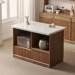 헤이즐 원목 광파오븐 인조대리석 아일랜드 홈바 식탁 렌지대 1200x750 GM537