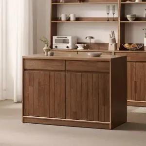 헤이즐 원목 광파오븐 아일랜드 홈바 식탁 서랍 수납장 1200x600 GM538