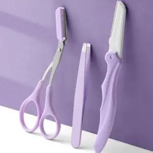 [에스에스_62]쉬운 눈썹 눈썹칼 가위 트위저 세트 3종