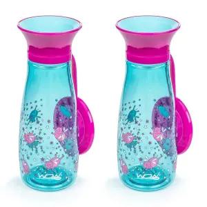 Wow Cup 미니 360 시피 컵, 355ml(12온스), 2팩 (핑크 블루)