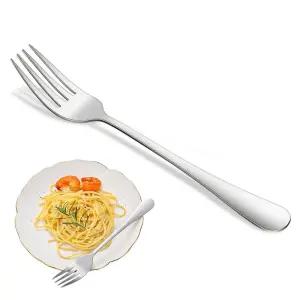 디너 포크, 8피스 20.3cm(8인치) 스테인리스 스틸 테이블 포크, 식기 세척기 사용 가능 플랫웨어 포크, 식