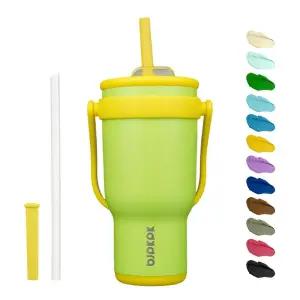 BJPKPK 루프 핸들 앤 스트로우 트래블 텀블러 887ml 그린