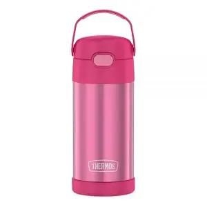 Thermos 펀테이너 스테인리스 스틸 아동용 진공 단열 빨대 물병 핑크 12oz