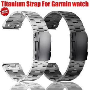 26mm 퀵핏 티타늄 스트랩 (가민 호환 페닉스 8 43/6/6XPro/7/7X/5X/5XPlus/포러너 945 935 호환) 메탈 릴리