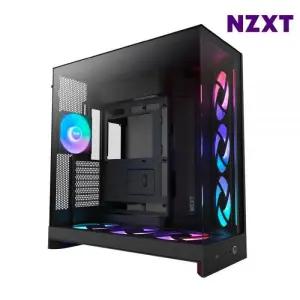 NZXT 블.랙 PC케이스 PC방 조명 미들타워 H9 FLOW RGB PLUS V2