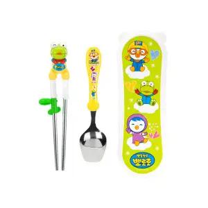 에디슨 뽀로로 이지 스텐 수저 케이스 세트 크롱