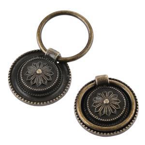 캐비닛 서랍 손잡이 빈티지 링 문짝 나사 당김 골동품 2 드레서 청동용 30mm 찬장