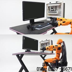 1/12 인형 집 연구실 Esports 게임 컴퓨터 키보드 세트 책상 의자 가구 장식 마이크로 소품