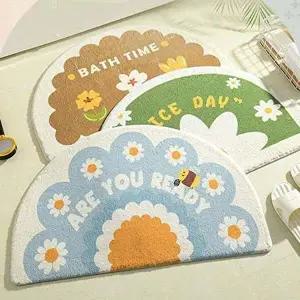 플라워 극세사 뽀송이 발매트 4종 주방 화장실 현관-WD40BC2