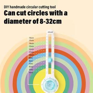 경량 360 ° 수동 종이 절단기 - 아크릴 소재  불필요 사무실 필수품 정확하게 원을 자를 있습니다.