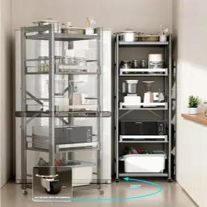 밥솥레일 선반 4단 슬라이딩 5단 수납장 렌지대