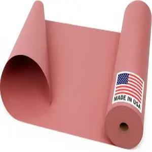 바닥 보호 용지 18인치 x 1992인치 (166피트) 레드 로진 롤 - 페인트 먼지 보행자로부터 표면을 보호하기