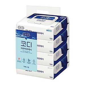 [2개구성] 쌍용CB 입 쌍용 일반 물티슈 매 CODI 72 미용위생용품 아쿠아프레시 캡형 코디 4 LW9CB023