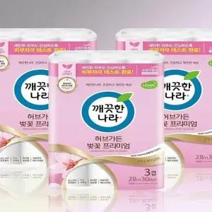 깨끗한나라 허브가든 벚꽃 3겹데코 28m30롤 x 3팩 x3SET(SH) (46611247)