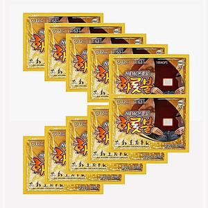 [2개구성] 미니 하루온 온종일 국산 화롯불 빠른 핫팩 발열패치 뉴 붙이는 40gx10개 부착용 LWFGCS8L