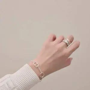 S5017 여성 심플 포인트 콩콩 데일리 심플 은팔찌 실버925