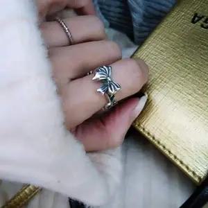 S155 여성 리본 오픈링 반지 여성 링 심플 은반지 (실버 925) 우정반지