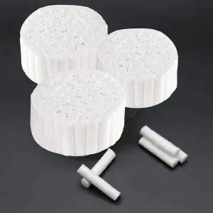 150개 치과용 거즈 롤 1.5인치 면 패드 흡수력이 좋은 코 플러그 유연한 피 구강 액세서리.