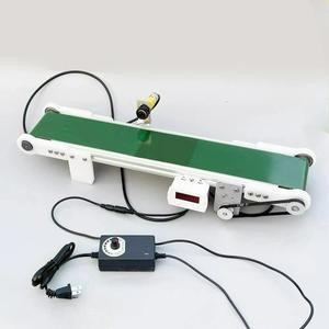 자동 카운터 생산 라인이있는 미니 데스크탑 컨베이어 벨트 소형 용 DIY 마찰 실험 장치 10x50cm