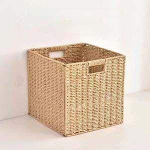 쌓을 수 있는  디자인의 수납 바구니 상자 옷과 장난감 보관 가정용 데스크탑 책꽂이 정리