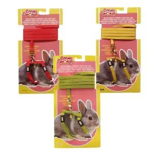 리빙월드 작은 토끼 하네스 리드줄 세트 산책 리드 애완동물 반려 용줄 용산책