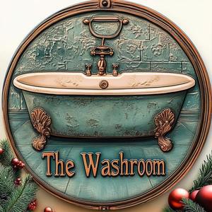 1조각 2D 나무 걸이 기호  화장실 욕조 테마 8 인치 라운드 홈 바 차고 카페 정원 장식