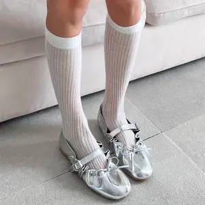 여자 발레코어 메리제인 리본 스트링 여리핏 플랫슈즈