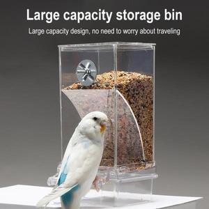 앵무새 먹이통 새가 쏟아먹지 않는 자동 급식기 물튀김 방지 야외 새 호랑이 모란 봉황 용품
