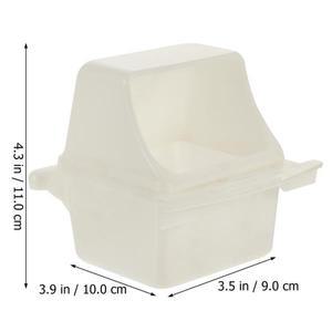 6Pcs 앵무새 먹이통  플라스틱 새 간편한 세척 표면 실내외 먹이 공급소에 이상적