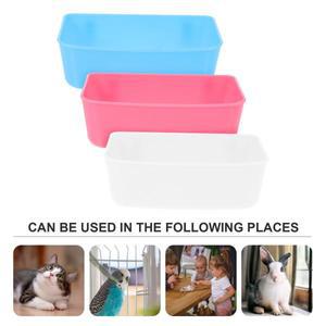 3Pcs 새 먹이 상자 다기능 피더 그릇 앵무새 토끼 햄스터 대용량 케이지 식품 용기