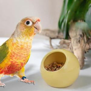 앵무새 호환 액세서리 세라믹 급식기 야외용 호환 넘어짐 방지 물 튀김 새 물통 비둘기 벌새 먹이 그릇