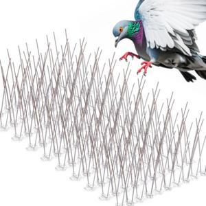 비둘기 퇴치용 호환 스파이크 새 다람쥐 고양이 스테인리스 스틸 스텐 조류 세트 정원 울타리 지붕용