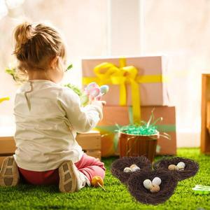 5Pcs 수지 새 은신처 장식 정원 홈 야외 실내 레이아웃 부활절 달걀 사탕 자연 스타일 경량