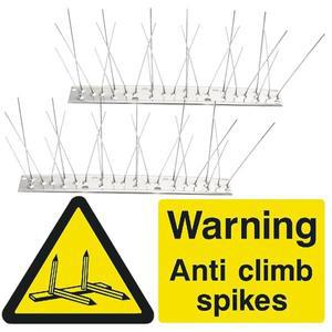 스테인리스 스틸 스텐 새 퇴치 매트 1세트 플라스틱 베이스 포함 울타리 지붕 정원 잔디밭용 호환 비둘기