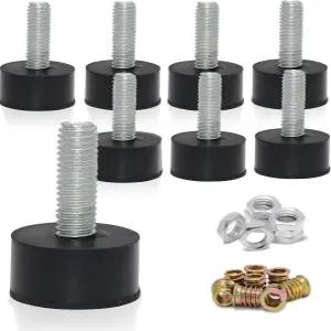 M8 고무 조절 가능 가구 레벨러 8 테이블 의자 다리용 글라이드 레벨링 나사에 나사산 피트 레벨러가