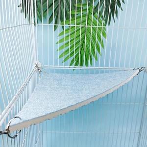 플러시 삼각형 애완동물 해먹 걸이형 케이지 침대 앵무새 햄스터 페릿 소형 동물용 스날개 퍼치 호환 액세
