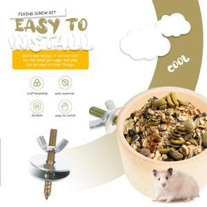 새장용 호환  나사 너트 세트가스켓 포함 고정 볼트 애완용품 호환 액세서리 키트앵무새 햄스터용