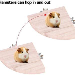 부채 모양 애완동물 페치 스탠드 앵무새와 햄스터에게 호환 다양한 크기의 나무 디자인