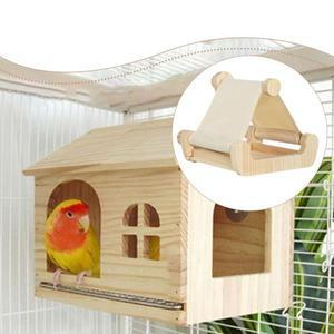 나무로 만든 새장용 호환 침대 호환 액세서리 실용적 앵무새 수면 해먹 내구성 콘유어 코카티엘용 호환 서