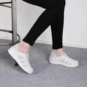 [하프클럽/다잇템]여자 망사 클래식 코지 키높이 슬립온