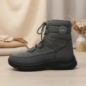 남성 레이스업 인조퍼 안감 두툼한 굽 워커 부츠