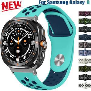 삼성 갤럭시 워치 8 40mm 44mm 클래식 46mm 스포츠 통기성 실리콘 스트랩, 울트라 2025 47MM 밴드용