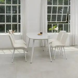 [인터데코]청결 유지가 쉬운 세라믹 상판 4인식탁 의자 세트 P0000CBF