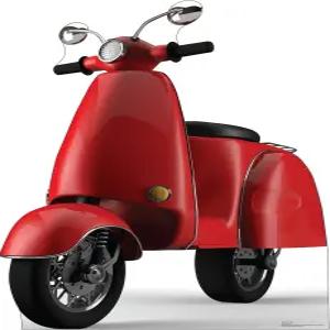 골판지 피플 베스파 스쿠터 실물 크기 컷아웃 스탠드업